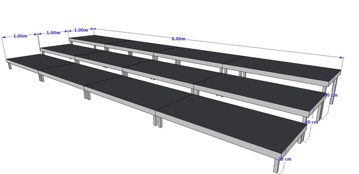 Alquiler de Gradas Modulares