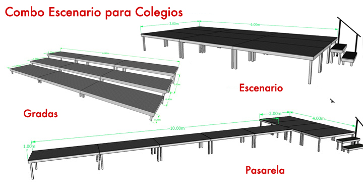 Combo Escenario para Colegios